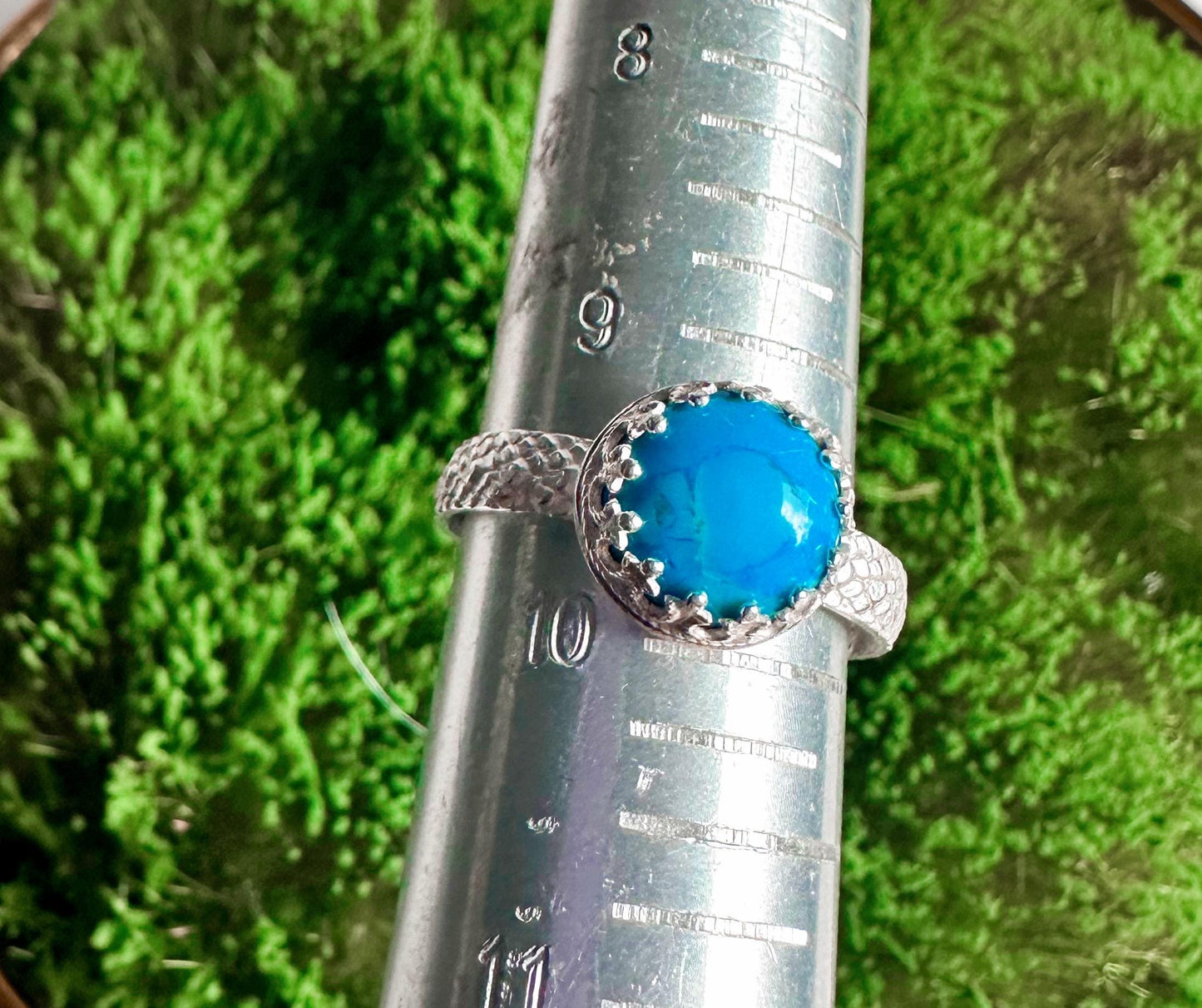 Handmade Sterling Silver Blue Medieval Statement Ring